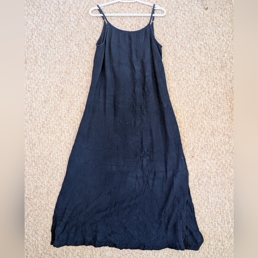 Lands End Maxi Dress, Cotton Gauze, Scoop Neck, Swim Cover-up, Size S